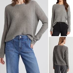 MADEWELL SWEATER GRAY ALPACA WOOL KNIT MINIMALIST CASUAL PREPPY QUIET LUXURY